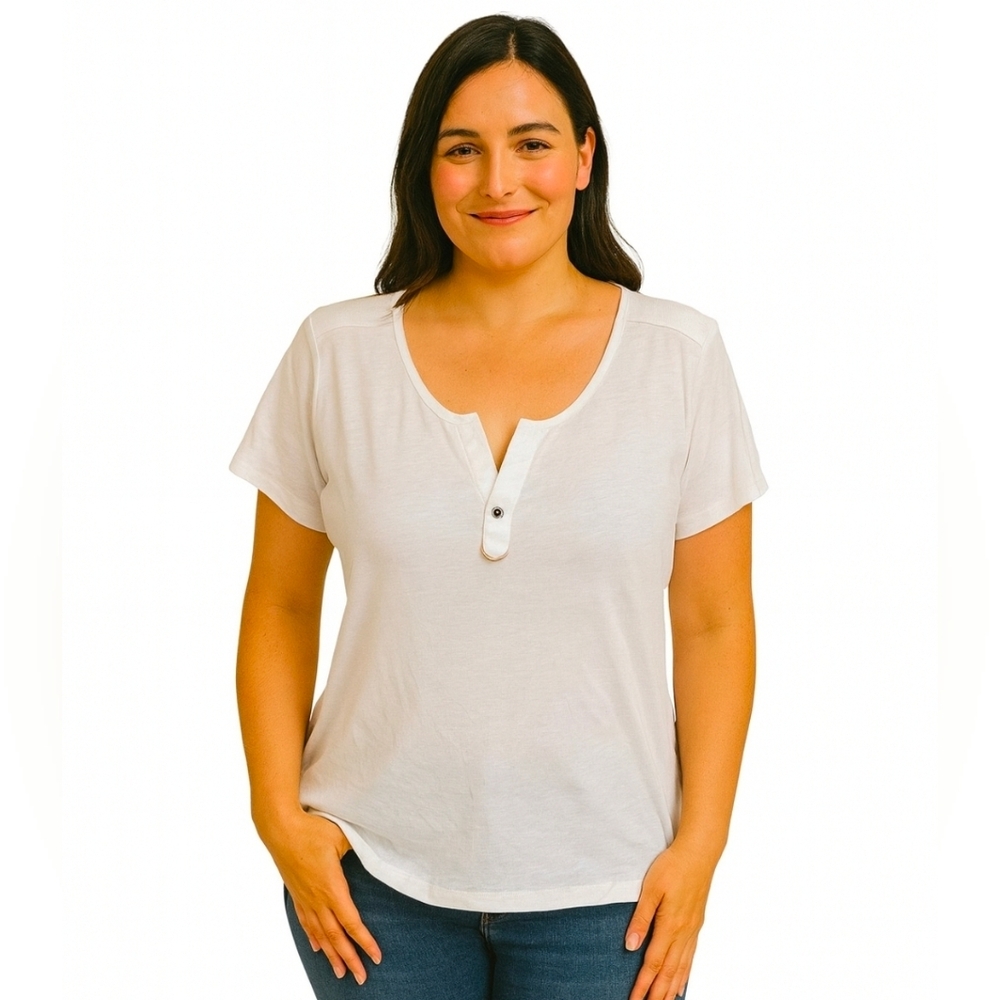 Lauren Ralph Lauren White Equestrian Style Top Size Lg